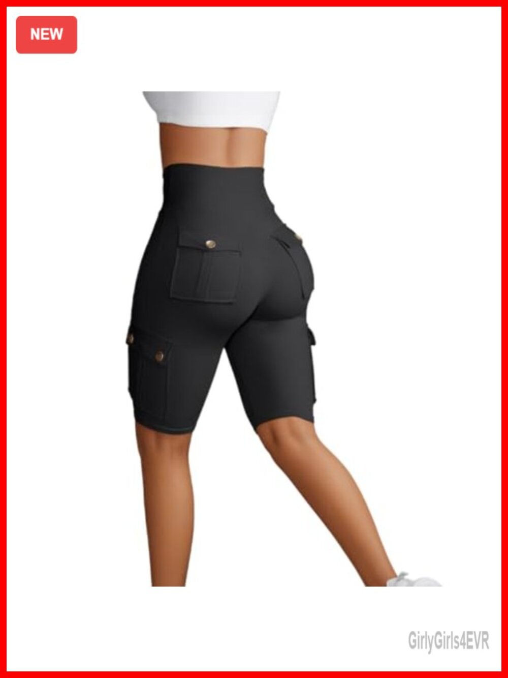 Tummy Control Butt Lifting Bermuda Shorts High Waist Cargo Workout Shorts